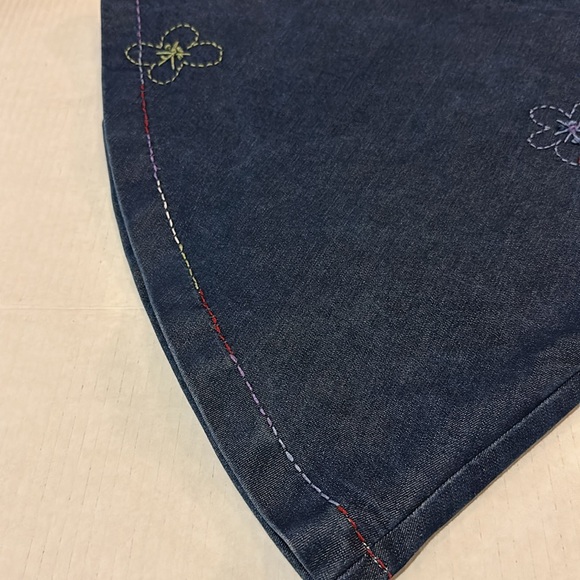 Baby Gap Y2K Floral Embroidered Denim Jumper size 12-18 months - Picture 8 of 15